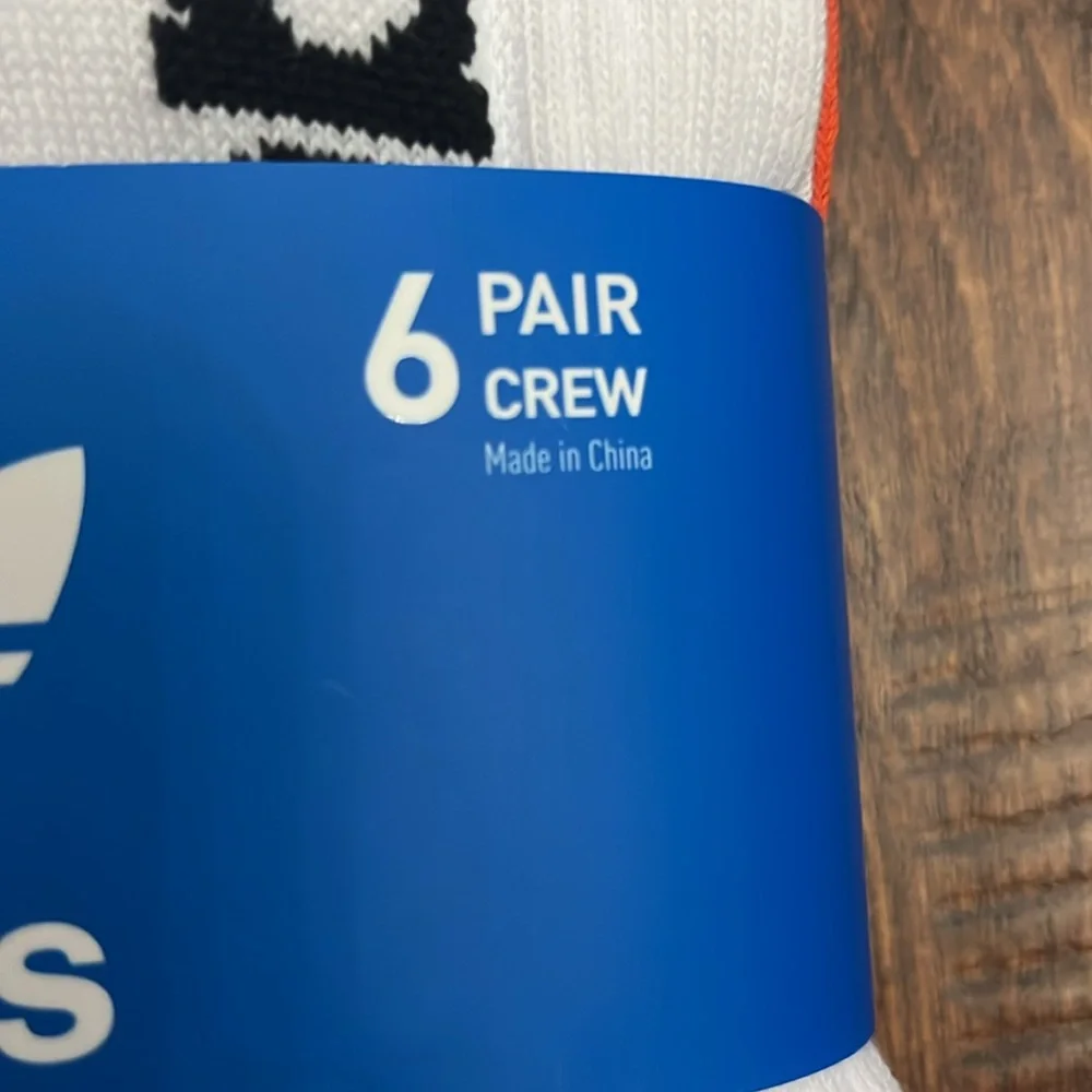 Adidas Crew Socks 6 Pack Shoe Size 6-12 - Picture 15 of 17